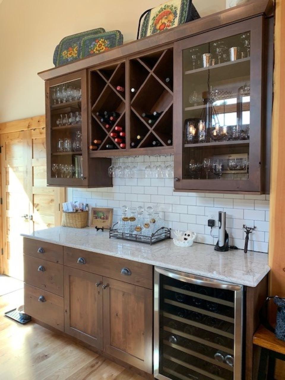 White kitchen cabinets and custom design in kitchen